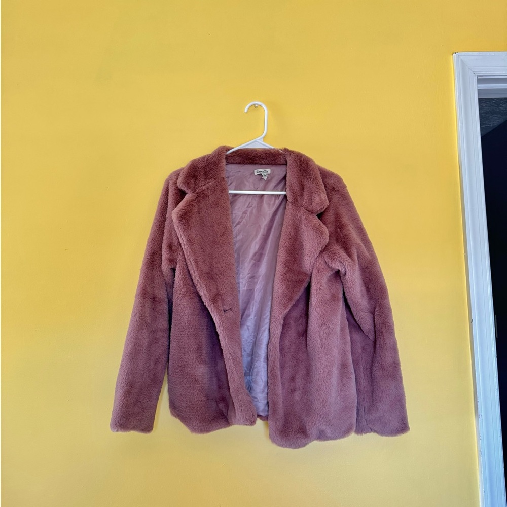 Women's Faux Fur Jacket - Pink
